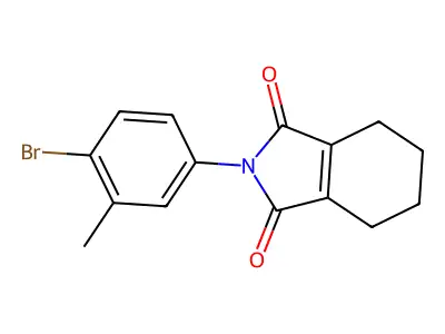 1H-Isoindole-1,3(2H)-dione, 2-(4-bromo-3-methylphenyl)-4,5,6,7-tetrahydro- structure