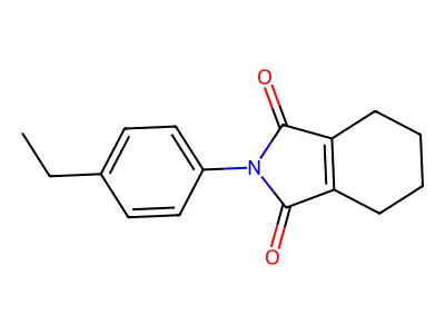 1H-Isoindole-1,3(2H)-dione, 4,5,6,7-tetrahydro-2-(4-ethylphenyl)- structure
