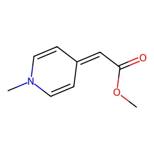 Acetic acid, (1-methyl-4(1H)-pyridinylidene)-, methyl ester structure