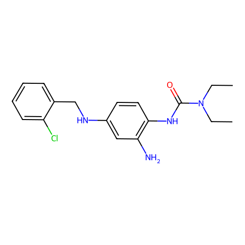 3-[2-Amino-4-[(2-chlorophenyl)methylamino]phenyl]-1,1-diethylurea structure