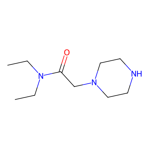 N,N-diethyl-2-(piperazin-1-yl)acetamide structure