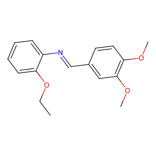 N-(3,4-dimethoxybenzylidene)-N-(2-ethoxyphenyl)amine structure