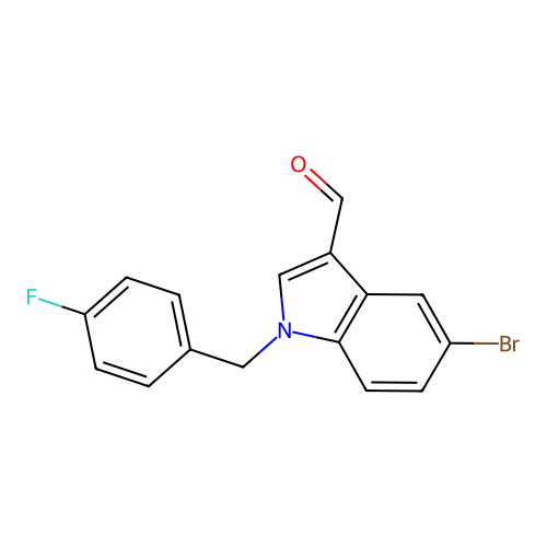5-bromo-1-(4-fluorobenzyl)-1H-indole-3-carbaldehyde structure