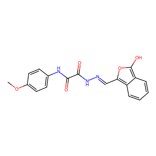 N'-[(3-hydroxy-2-benzofuran-1-yl)methylideneamino]-N-(4-methoxyphenyl)oxamide structure