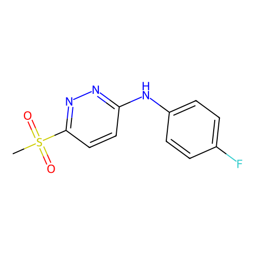 N-(4-fluorophenyl)-6-(methylsulfonyl)-3-pyridazinamine structure