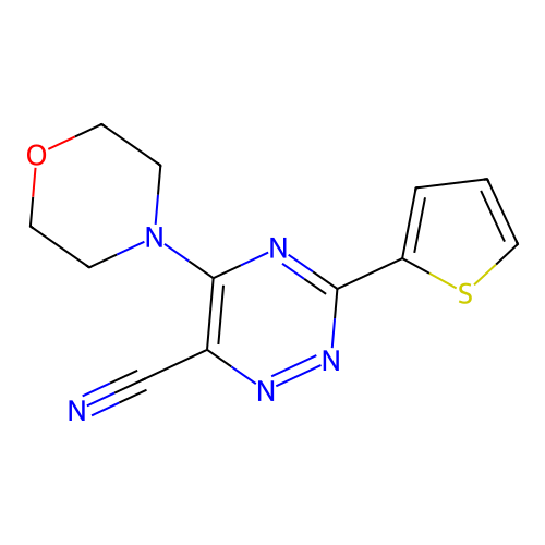 5-Morpholino-3-(2-thienyl)-1,2,4-triazine-6-carbonitrile structure