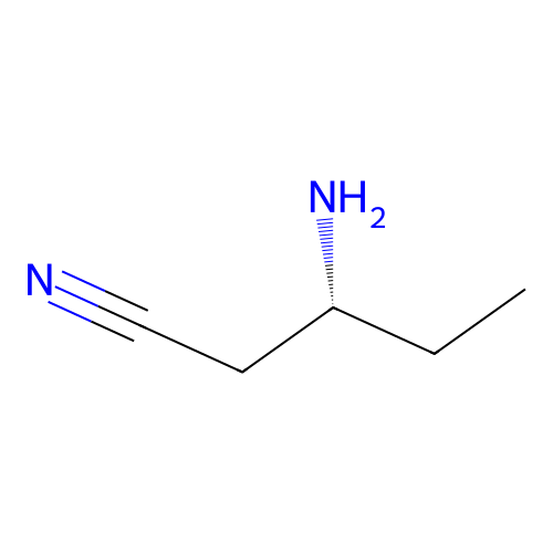 3-Aminopentanenitrile, (3R)- structure
