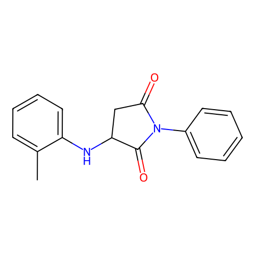 3-[(2-Methylphenyl)amino]-1-phenylazolidine-2,5-dione structure