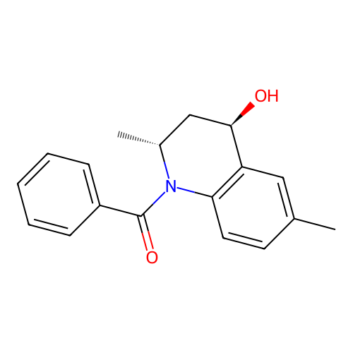 ((2R,4R)-4-hydroxy-2,6-dimethyl-3,4-dihydroquinolin-1(2H)-yl)(phenyl)methanone structure