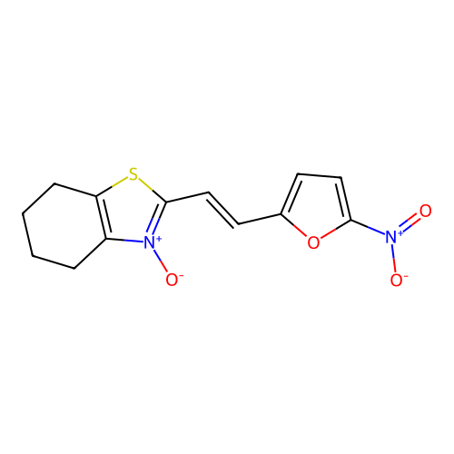 Benzothiazole, 4,5,6,7-tetrahydro-2-(2-(5-nitrofuryl)vinyl)-, 3-oxide structure