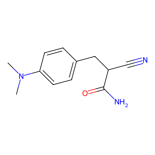 2-Cyano-3-[4-(dimethylamino)phenyl]propanamide structure