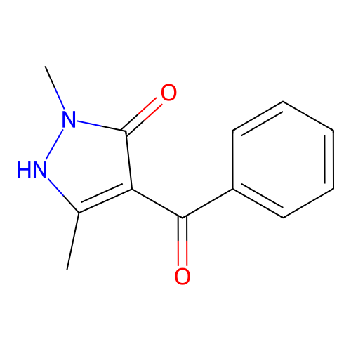1,3-Dimethyl-4-benzoyl-5-pyrazolone structure