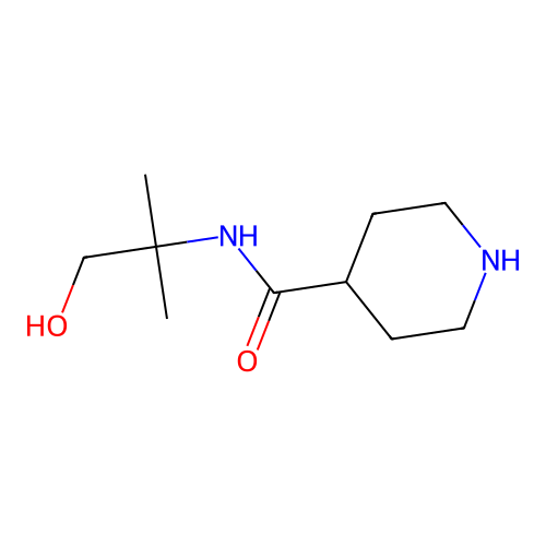 N-(1-hydroxy-2-methylpropan-2-yl)piperidine-4-carboxamide structure