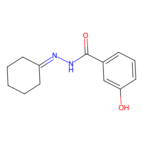 N'-cyclohexylidene-3-hydroxybenzohydrazide structure