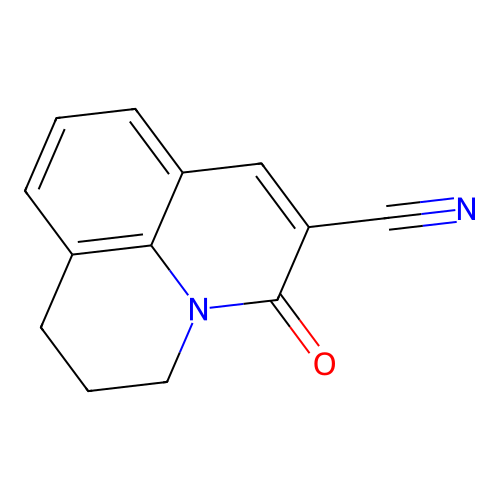 3-Oxo-6,7-dihydro-3H,5H-pyrido[3,2,1-ij]quinoline-2-carbonitrile structure