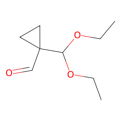 1-(Diethoxymethyl)cyclopropane-1-carbaldehyde structure