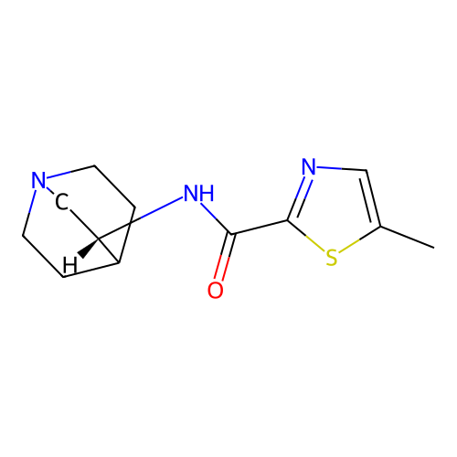 (R)-5-methyl-N-(quinuclidin-3-yl)thiazole-2-carboxamide structure