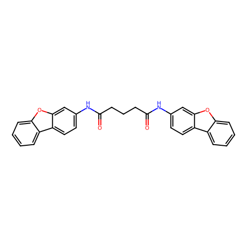 N,N'-bis(dibenzo[b,d]furan-3-yl)pentanediamide structure