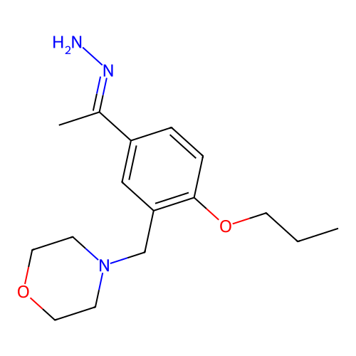 4-{5-[(1E)-1-hydrazinylideneethyl]-2-propoxybenzyl}morpholine structure