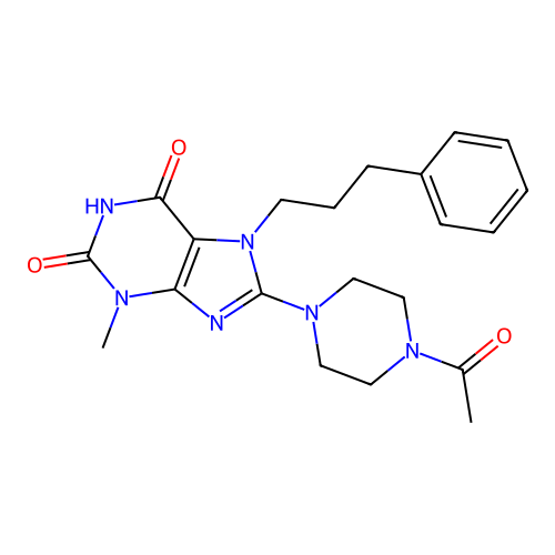 8-(4-Acetylpiperazin-1-yl)-3-methyl-7-(3-phenylpropyl)purine-2,6-dione structure