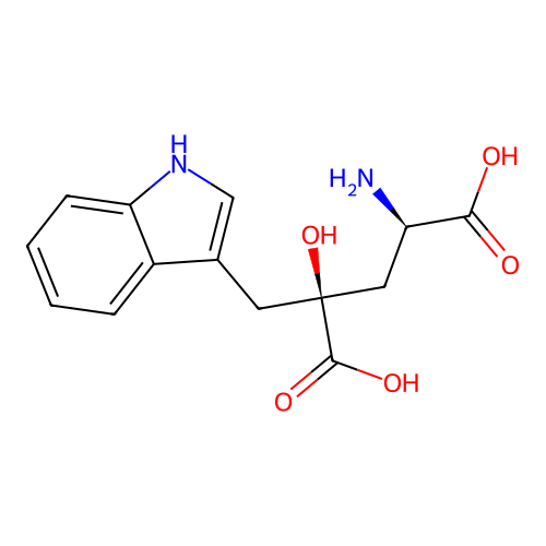 D-Glutamic acid, 4-hydroxy-4-(1H-indol-3-ylmethyl)-, (4S)- structure