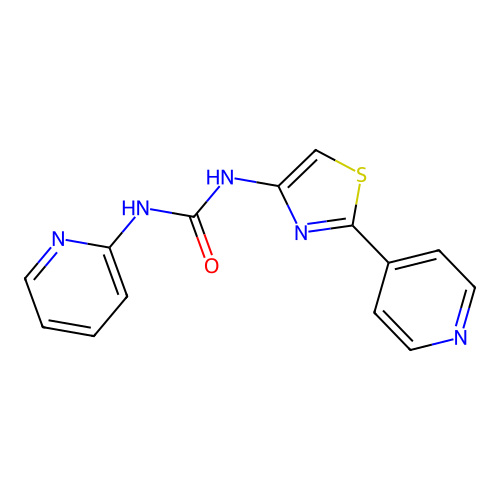 1-(Pyridin-2-yl)-3-(2-(pyridin-4-yl)thiazol-4-yl)urea structure