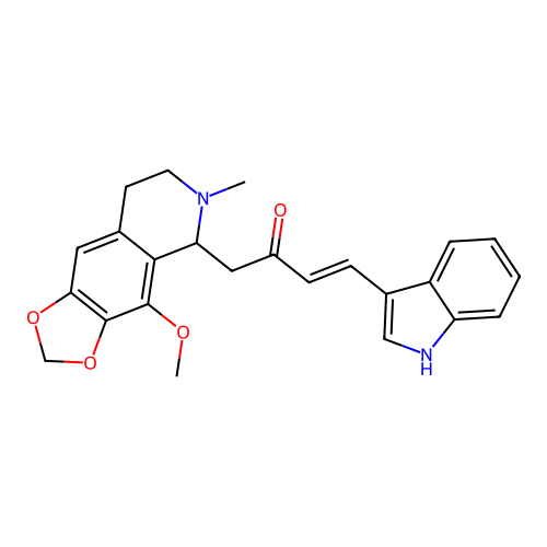 (3E)-4-(1H-indol-3-yl)-1-(4-methoxy-6-methyl-5,6,7,8-tetrahydro[1,3]dioxolo[4,5-g]isoquinolin-5-yl)but-3-en-2-one structure