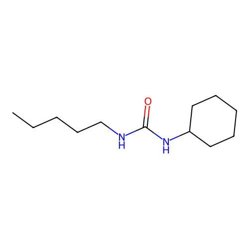 1-Cyclohexyl-3-pentylurea structure