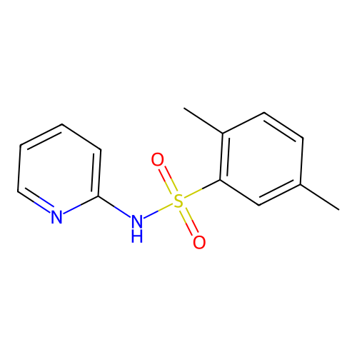 2,5-dimethyl-N-pyridin-2-ylbenzenesulfonamide structure