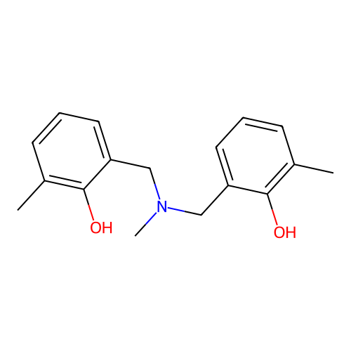 2,2'-[(Methylimino)dimethanediyl]bis(6-methylphenol) structure