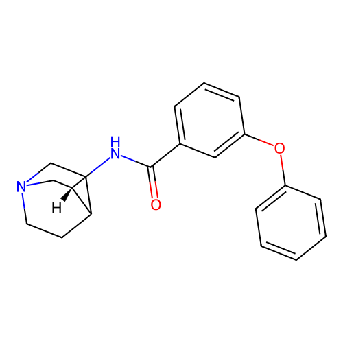 N-[(3R)-1-azabicyclo[2.2.2]octan-3-yl]-3-phenoxybenzamide structure