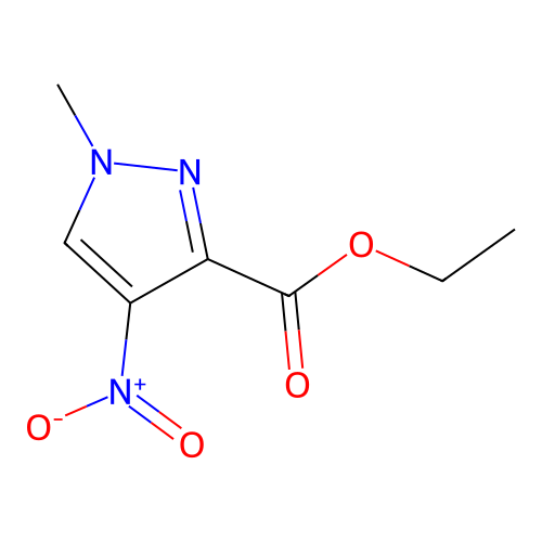 ethyl 1-methyl-4-nitro-1H-pyrazole-3-carboxylate structure