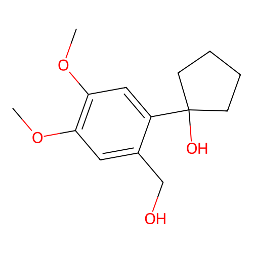 1-(2-(Hydroxymethyl)-4,5-dimethoxyphenyl)cyclopentanol structure