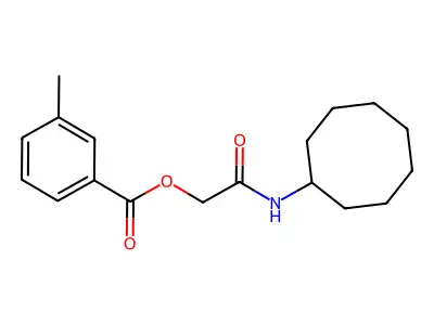 [2-(Cyclooctylamino)-2-oxoethyl] 3-methylbenzoate structure