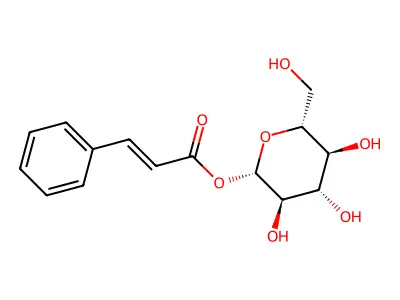 反式肉桂酰基β-D-葡萄糖苷 structure