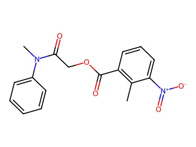 [2-(N-methylanilino)-2-oxoethyl] 2-methyl-3-nitrobenzoate structure
