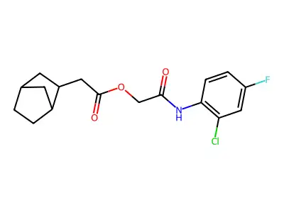 [2-(2-Chloro-4-fluoroanilino)-2-oxoethyl] 2-(2-bicyclo[2.2.1]heptanyl)acetate structure