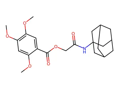 [2-(1-Adamantylamino)-2-oxoethyl] 2,4,5-trimethoxybenzoate structure
