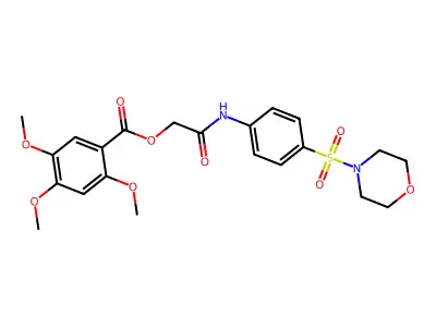 [2-(4-Morpholin-4-ylsulfonylanilino)-2-oxoethyl] 2,4,5-trimethoxybenzoate structure