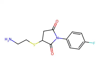 3-(2-Aminoethylsulfanyl)-1-(4-fluorophenyl)pyrrolidine-2,5-dione structure
