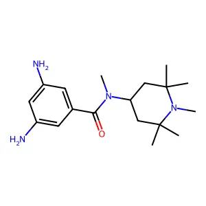3,5-diamino-N-methyl-N-(1,2,2,6,6-pentamethylpiperidin-4-yl)benzamide structure