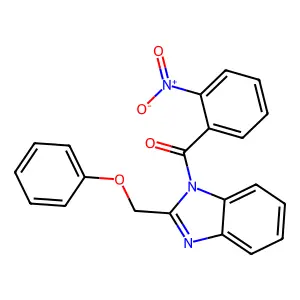 (2-Nitrophenyl)-[2-(phenoxymethyl)benzimidazol-1-yl]methanone structure