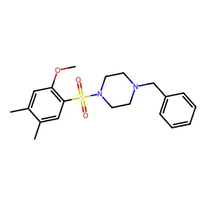1-Benzyl-4-(2-methoxy-4,5-dimethylphenyl)sulfonylpiperazine structure