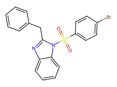 2-Benzyl-1-(4-bromophenyl)sulfonylbenzimidazole structure