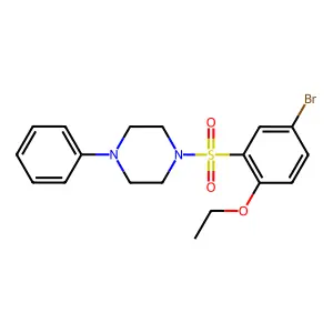 1-(5-Bromo-2-ethoxyphenyl)sulfonyl-4-phenylpiperazine structure