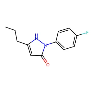 1-(4-fluorophenyl)-3-propyl-1H-pyrazol-5-ol structure