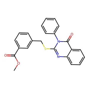 Methyl 3-[(4-oxo-3-phenylquinazolin-2-yl)sulfanylmethyl]benzoate structure