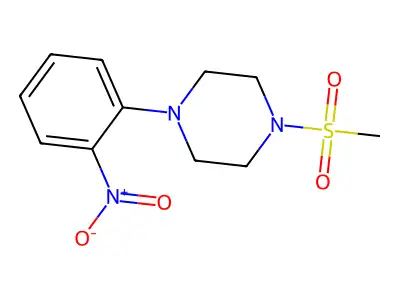 1-(Methylsulfonyl)-4-(2-nitrophenyl)piperazine structure