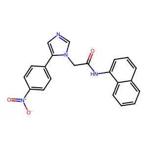 N-naphthalen-1-yl-2-[5-(4-nitrophenyl)imidazol-1-yl]acetamide structure