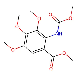 Methyl 3,4,5-trimethoxy-2-[(methoxycarbonyl)amino]benzoate structure